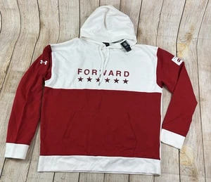 Mens Under Armour Forward Wisconsin Badgers Loose Hoodie Sweatshirt XL - Picture 1 of 9