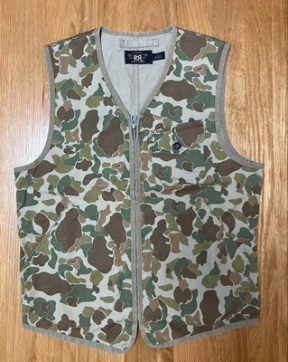 RRL Ralph Lauren Double RL Duck Hunter Camo Vest Camouflage Pattern Size S Used - Image 1 of 4