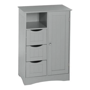 Ashland Collection 1 Door, 3 Drawer, Gray Floor Cabinet,Grey - Picture 1 of 9