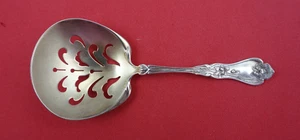 Violet By Whiting Sterling Silver Nut Spoon pierced faint GW 4 1/2" - Picture 1 of 2