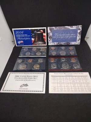 1997 united states mint uncirculated coin set PA and Den plus 2006 Philadelphia - Image 1 of 4