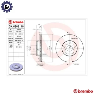 2x BRAKE DISC 09.6803.10 FOR TOYOTA 4A-FE 1.6L 4cyl CELICA - Picture 1 of 10
