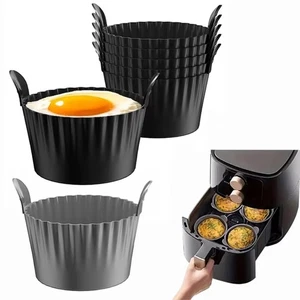 4Pcs Air Fryer Egg Poacher Cupcake Silicone Baking Cup Muffin Cupcake Cup - Picture 1 of 12