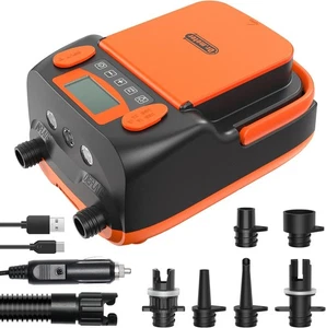 Bomba de SUP Eléctrica 20PSI, 6000 mAh Recargable Paddle Board Bomba Doble Etapa Automática - Imagen 1 de 9