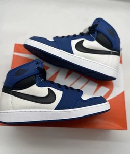 Sz 13 Air Jordan 1 KO Storm Blue New White black canvas Union AJ1 Fragment MJ - Picture 1 of 7