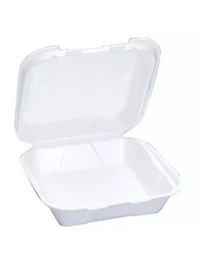 Snap It Schaumstoff Lebensmittelbehälter zum Herausnehmen belüftet weiß 8,25" L x 8" B x 3" T 200/Koffer - Bild 1 von 2