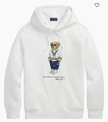 Nuevo con etiquetas Polo Ralph Lauren Para hombres Blanco L Grande Polo Oso Polar Sudadera con Capucha Pullover  Foto 1 de 4