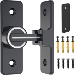 Ferramenta per serratura per porta da fienile, 90 gradi chiusure per cancello resistenti chiusura a ribalta sicurezza Doo - Foto 1 di 12
