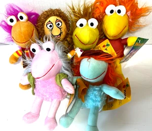 Neu Set mit 6 Fraggle Rock Plüschtieren 7 Zoll rot, Boober, Gorg, Mokey, Gobo, Wemble - Bild 1 von 7