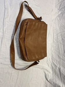 Made in Italy Leder Umhängetasche hellbraun - perfekt für Büro/Schule - Bild 1 von 5