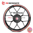 Red J17 Holographic Tape Rim Wheel Sticker 17" For Suzuki Gsxr250
