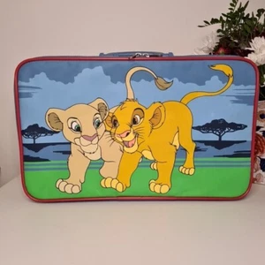 Disney Vintage 90s Lion King Simba Nala Suitcase Travel Kawaii Cute Very Rare - Picture 1 of 17