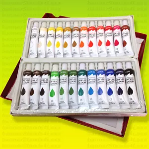 24 PC ACRYLIC Paint Set Professional Artist Color Painting 12ml Tubes - Picture 1 of 1