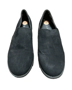 Esprit Mellow Black Suede Shoes Slip-On Flats Casual Womens Size 7M - Picture 1 of 7