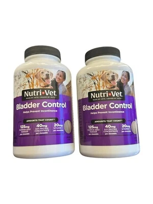 NUTRI-VET BLADDER CONTROL CHEWABLES 90 COUNT 06/2027 2 Bottles 2x NEW SET - Image 1 of 3