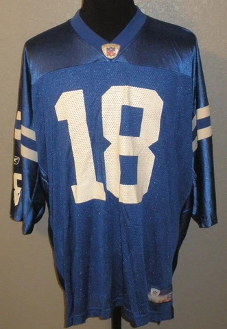 Men's 3XL Reebok Indianapolis Colts Payton Manning #18 NFL Football Jersey Cover