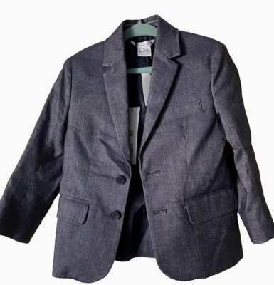 CHAQUETA BLAZER LITTLE MARC JACOBS BOYS Talla 4 GRIS CARBÓN LINO Y ALGODÓN NUEVA CON ETIQUETAS Foto 1 de 4