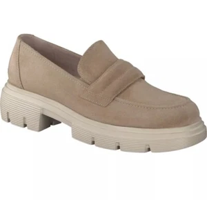 New $420 Paul Green Paisley Suede Lug Loafer Beige Platform Size US 11 UK 8.5 - Picture 1 of 17