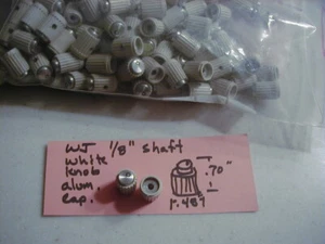 Perno del receptor Watkins-Johnson pequeño blanco/aluminio 2 ea. Eje de 1/8 pulgada de lote antiguo - Imagen 1 de 1