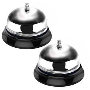 2 Pack Desk Call Bell for Hotels Schools Restaurants Reception Areas Hospitals - Picture 1 of 7