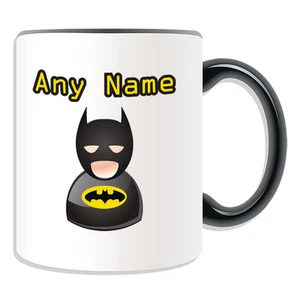 Personalisierte Geschenk Batman Tasse Spardose Tasse Symbol Design Motiv Name Cartoon dunkel - Bild 1 von 21