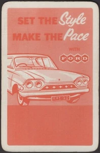 Tarjetas de juego 1 carta única antigua vintage * FORD CONSUL * Publicidad de automóvil B - Imagen 1 de 3