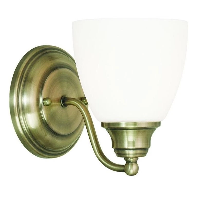 Livex Lighting 13671-01 Somerville 1 Light Wall Sconce Antique Brass