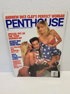 Rare PENTHOUSE Magazine April 1991 Andrew Dice Clay Ben Stein Jim Morrison - Afbeelding 1 van 2