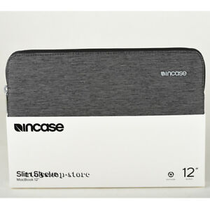 Incase Slim Sleeve Padded Slip Pouch Case for MacBook 12" Heather Black CL60675