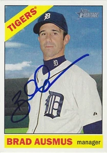BRAD AUSMUS DETROIT TIGERS SIGNED HERITAGE CARD ASTROS PADRES ANGELS DODGERS - Picture 1 of 1