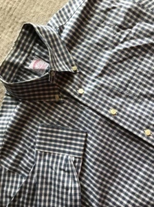 Brooks Brothers Men's Shirt Large Blue 346 Original Polo Non Iron Check #1266 - Picture 1 of 4