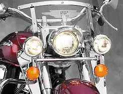 NC Spotlight Light Bar Chrome w Turn Signals for Honda VTX1300C 04-09 - Image 1 of 4