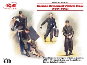 ICM35614 German Armoured Vehicle Crew (1941-1942) Maßstab 1:35 Bausatz 4 Figuren - Bild 1 von 7