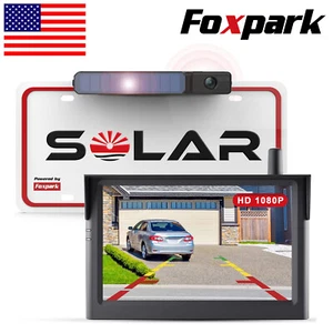 Foxpark Solar Wireless Backup Camera 1080P HD 5" Monitor Rear View Parking (S3) - Picture 1 of 8