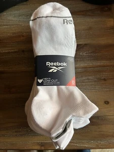 Reebok Men's Low Cut Socks Cushion Performance Training, 8 Pairs, Size 6-12.5 - Picture 1 of 5