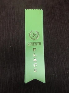 7th Place Award Ribbons flat lime lot of 7 star wreath - Picture 1 of 1