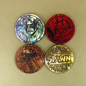 Lot of 4 SPAWN Kini Slammers Authentic The World POG Federation Todd McFarlane - Picture 1 of 2