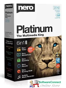 Nero 2019 Platinum 4K Ultra HD Multimedia Suite Win 11, 10, 8, 7 - 6 Apps in 1! - Picture 1 of 1