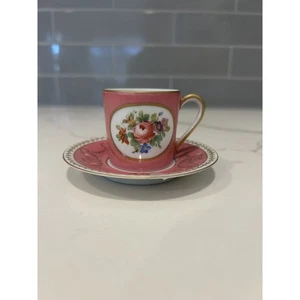 Vintage “Paint A La Main” Tea Cup And Saucer Limoges France- EUC - Picture 1 of 5
