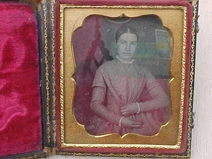 2 Daguerrotipos Vintage Marido y Esposa Identificación Fotógrafo Concord New Hampshire - Imagen 1 de 1