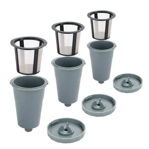 3 Pack Reusable Coffee Pods, Reusable Coffee Filters Fit for 1.0 Brewers, K-C... - Picture 1 of 6