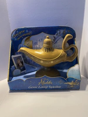 Disney Aladdin 2019 Genie Magic Lamp Speaker Lights Audio MP3 New (Box Worn) 61 - Image 1 of 4
