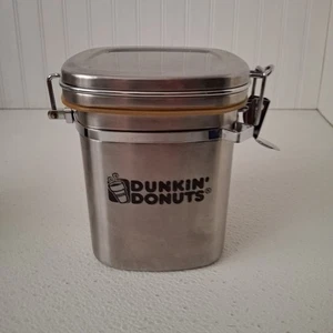 Dunkin Donuts Edelstahl Versiegelung Kaffeekanister Küche 6 Zoll Groß guter Zustand - Bild 1 von 9