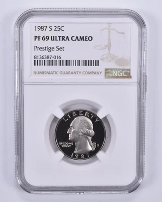 1987-S Washington Quarter Prestige Set PF69 UCAM NGC Brown Label *0265 - Image 1 of 4