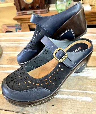 Темно-синий Rialto 10 М женщин платформе Mary Jane поскользнуться на сандалии туфли 2,5» каблуки - Изображение 1 из 4