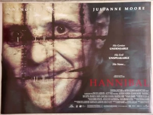 Hannibal (2000) D/S UK Quad Poster, Rare Gruesome Recalled / Withdrawn Version - Picture 1 of 6