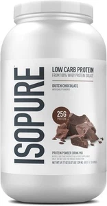 Isopure Dutch Chocolate Low Carb Protein Pulver 3lb 41 Portionen BB: 05/2025 - Bild 1 von 4