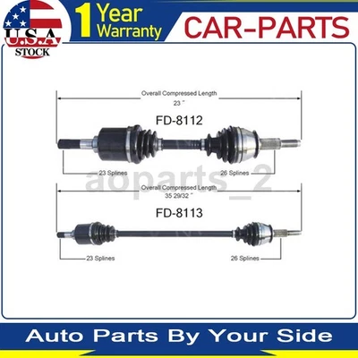 2 ejes delanteros TrakMotive CV eje articulado para Ford Tempo 1991 Foto 1 de 3