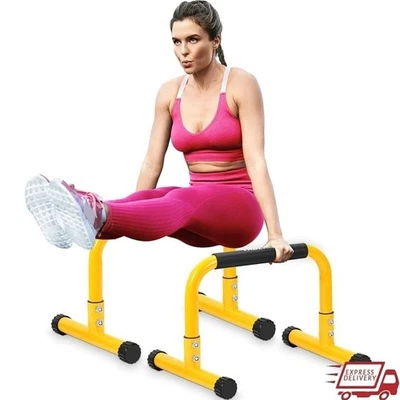 Barras push up de alta resistencia paralelas de acero barra de inmersión mango de espuma gimnasio en casa entrenamiento Foto 1 de 4