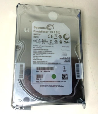 Seagate ST3000NM0063 1C2278-03 3TB 7.2K RPM 6Gb/s 3.5" SAS Server HDD Hard Drive - Image 1 of 4
